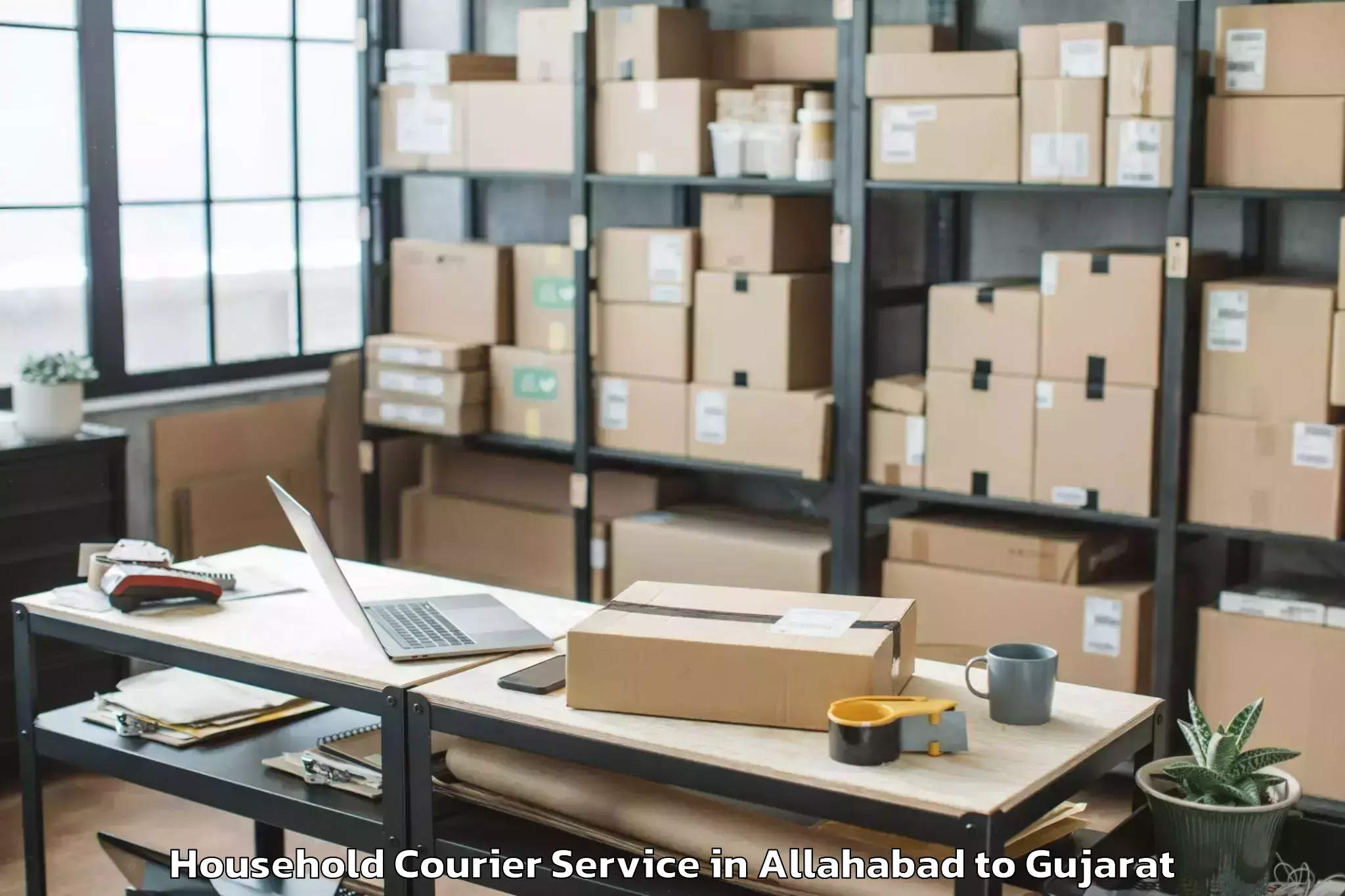 Reliable Allahabad to Vaghodia Ina Household Courier